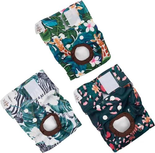 Vista 19 de CuteBone - Pañales para perras, paquete de 3 unidades para perritos, talla XS, D14XS