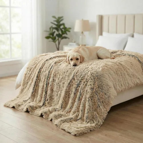 Vista 14 de PJYuCien Manta de perro para perros, cachorros y mascotas, ligera y portátil, manta de forro polar esponjoso, manta de felpa súper suave para sofá