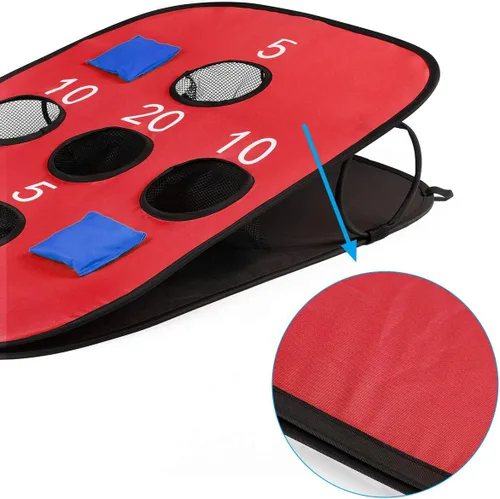 Vista 3 de G4Free Juego de Cornhole plegable portátil de 5 agujeros con 8 bolsas de frijoles, funda de transporte, tamaño de juego de lanzamiento de 3 pies x 2