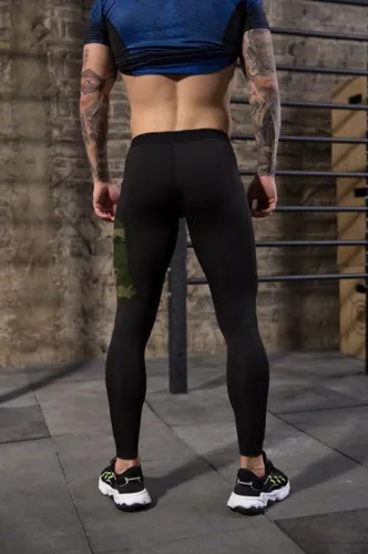 Vista 3 de 1 Pack Men's Compression Pants Cool Dry Athletic Workout Running Tights Leggings with Pocket