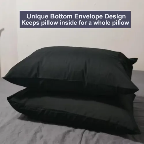 Vista 6 de Fundas de almohada (6, negro-1, estándar)
