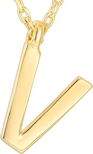 Vista 3 de PAVOI Collar con inicial chapado en oro de 14 quilates Collares de letras para mujer