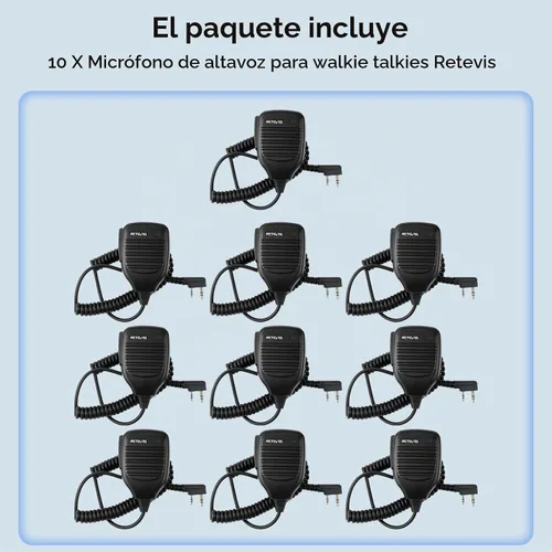 Vista 9 de Retevis Micrófono de altavoz de hombro Walkie Talkie de 2 pines, paquete