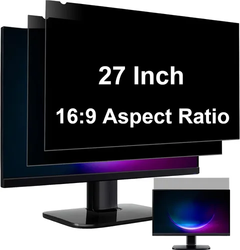 Vista 10 de YAKAI Paquete de 2 filtros de pantalla de privacidad para computadora de 24 pulgadas para monitor de pantalla ancha de relación de aspecto 16:9