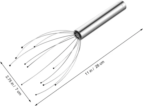 Vista 6 de Healifty Rascador de cabeza de masaje en el cuero cabelludo: hormigueo manual para estimulación suave del cabello, pinza de cabeza de garra, spa