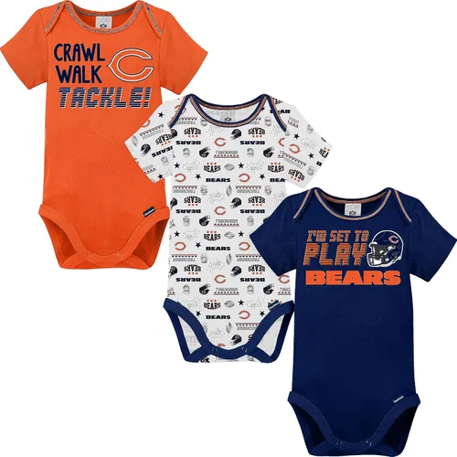 Vista 22 de Gerber - Mameluco unisex de manga corta para bebé, equipo de la NFL, paquete de 3