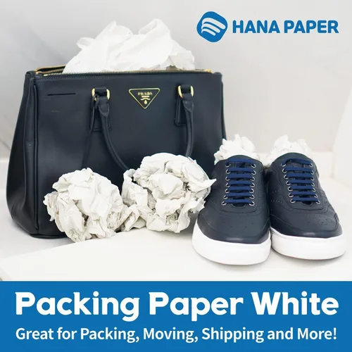Vista 3 de HANA PAPER Hojas de papel de embalaje de tamaño grande de 30.5" x 17" (150 hojas, 5.5 lb) para mudanzas, papel de periódico grado A para envolver