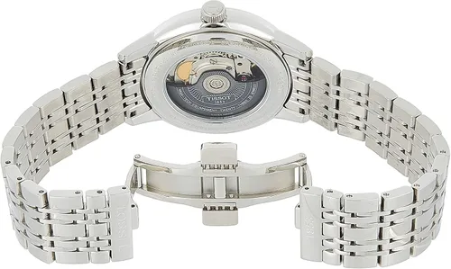 Vista 7 de Tissot T0854071105100 T Classic Powermatic Reloj de plata automático suizo con pantalla analógica para hombre, PlataNegro, Reloj automático