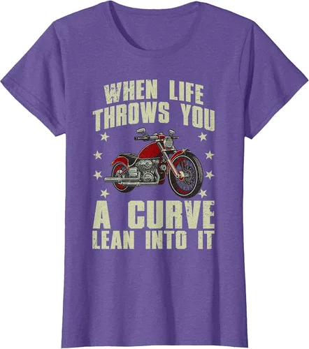 Vista 7 de Funny Motorcycle Racer Design for Men Women Motorcycle Lover T-Shirt Asphalt Grey