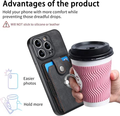 Vista 7 de Asuwish Funda de teléfono para iPhone 13 Pro Max 2021 de 6.7 pulgadas con protector de pantalla de vidrio templado y soporte de tarjeta de anillo