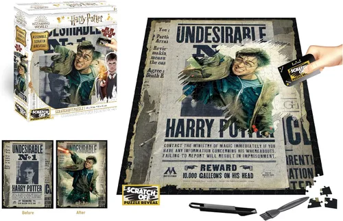Vista 2 de University Games U08568 Harry Potter Wanted Scratch Off Puzzle