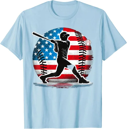 Vista 21 de Camiseta de jugador de béisbol estadounidense con bandera de Estados Unidos