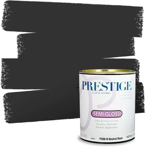 Vista 154 de PRESTIGE Pinturas Pintura Exterior e Imprimación en Uno, 1 Galón, Mate, Combinación Comparable de Sherwin Williams* Black Magic* SW6991-PCM