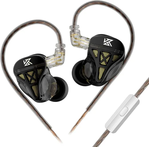 Vista 49 de KZ Castor - Auriculares intrauditivos, sonido de graves mejorado HiFi, IEMs aislantes de ruido ajustables, auriculares con cable de doble