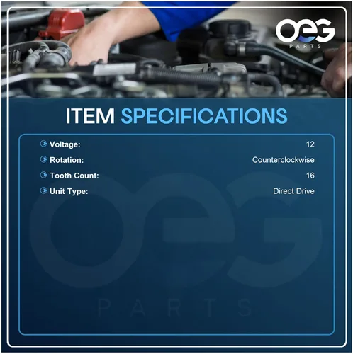 Vista 3 de OEG Parts Arrancador Resistente Nuevo Compatible con Motores Briggs & Stratton 1972-2002 - Cub Cadet, Sabo, Toro 7HP 8HP 10HP 11HP 12HP 12.5HP 16HP