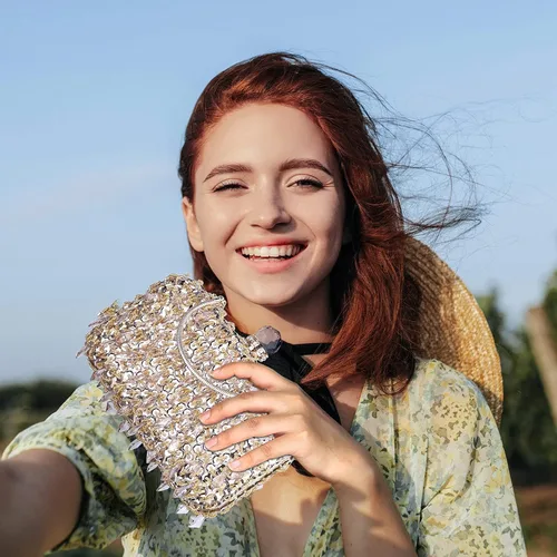 Vista 6 de UBORSE Bolso de noche con lentejuelas brillantes de diamantes de imitación para mujer, estilo vintage, con cuentas de cristal, para cóctel, fiesta
