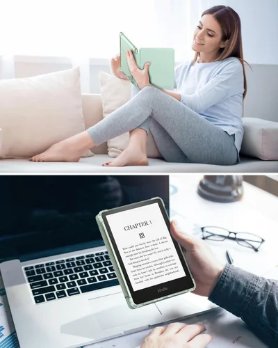 Vista 7 de MoKo Funda para Kindle Paperwhite de 6.8" 11ª generación 2021 y Kindle Paperwhite Signature Edition, ultra transparente, suave, flexible