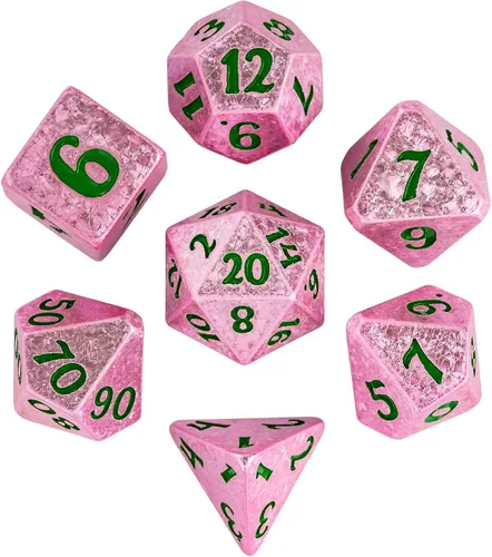 Vista 44 de Juego de dados de resina para DND, juego de 7 dados poliédricos negros D&D rellenos con papel de colores brillantes para juegos de rol