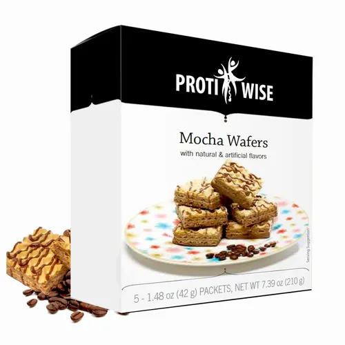 Vista 7 de ProtiWise Obleas altas en proteínas Chocolate 0.53 oz de proteína por porción, bajo en carbohidratos, bajo en azúcar y alto contenido de fibra