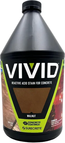 Vista 13 de CC Concrete Coatings Tinte ácido vívido para hormigón oliva 4OZ