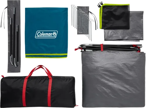Vista 8 de Coleman Tienda de campaña Skydome para 4/6/8/10 personas con lluvia, configuración de 5 minutos, bloquea el 90% de la luz solar, un 20% más