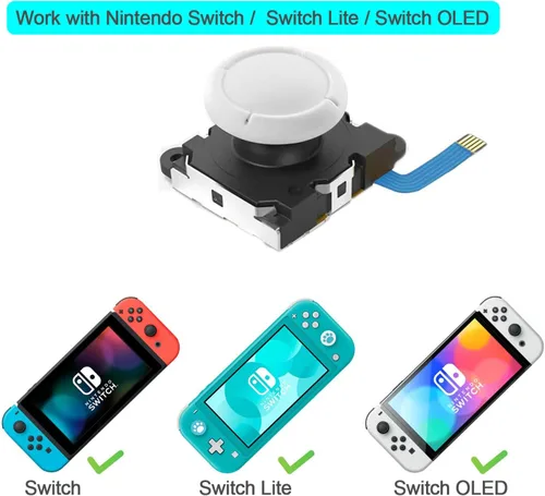 Vista 2 de Joystick de repuesto para Switch Lite, kit de reparación de deriva, kit de reparación de deriva, accesorios para NS Switch LiteSwitchSwitch OLED