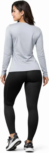 Vista 4 de Camisas atléticas de manga larga con absorción de humedad talles XS-4XL para mujer