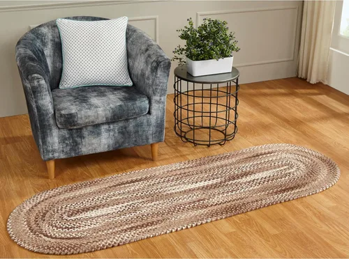 Vista 77 de Better Trends Alfombra trenzada degradada, ovalada, reversible y duradera, 100% algodón suave, ideal para cocina, sala de estar, dormitorio, tapete