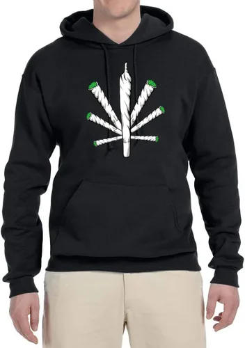 Vista 3 de Wild Bobby Cross Joint 420 Legalize Marijuana Weed Unisex Graphic Hoodie Sweatshirt