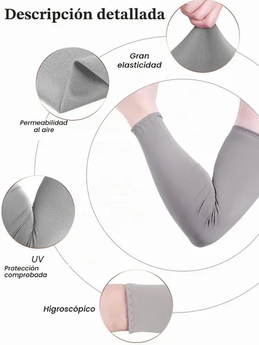 Vista 3 de Bememo 9 pares de mangas de protección UV, mangas de enfriamiento largas para brazos para hombres y mujeres
