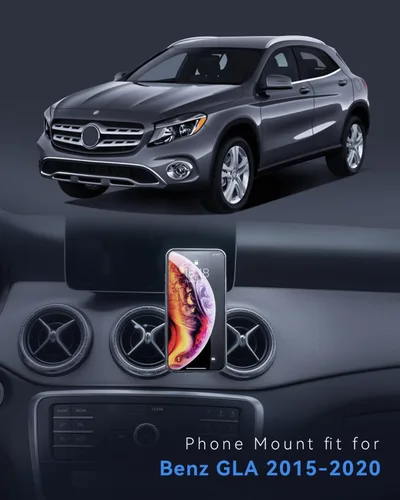 Vista 2 de BEHAVE Soporte magnético para teléfono Mercedes Benz GLA Class 2015-2020, Clase CLA 2013-2019, soporte ajustable para teléfono compatible con iPhone