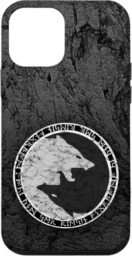 Vista 16 de Fenrir Wolf of Odin in Circle of Norse Runes Case for iPhone 17