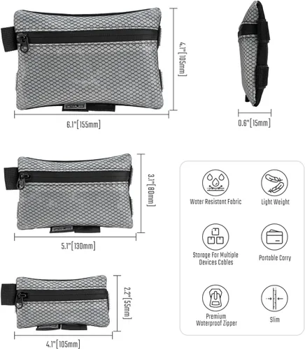 Vista 2 de TACTICAL_GEEK Juego de Bolsas de Almacenamiento A5 EDC, Bolsa Multiusos Molle EDC para Gadgets, Bolsillo Utilitario Multifuncional para Herramientas