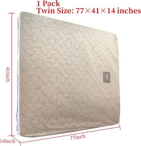 Vista 2 de Bolsa de almacenamiento de colchón individual con cremallera, funda de 5 mil de grosor Plastic Mattress Protector, Moving Supplies, Waterproof