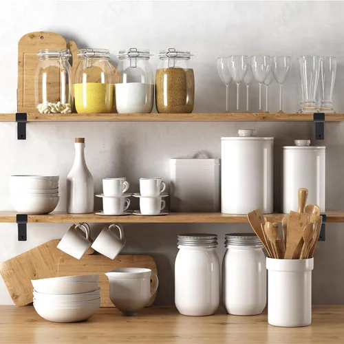 Vista 2 de Coshar 4 soportes de estante de 6 pulgadas para estante de hierro, soportes flotantes para estantes montados en la pared para cocina, baño