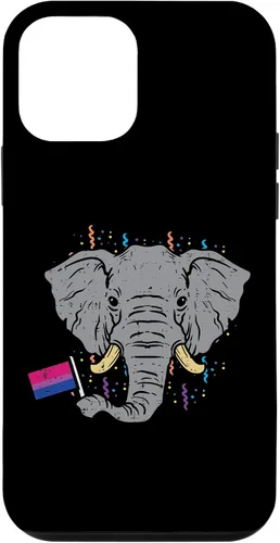 Vista 12 de Funda para iPhone 14 Bisexual Flag Elephant LGBT Bi Pride Stuff Animal Case