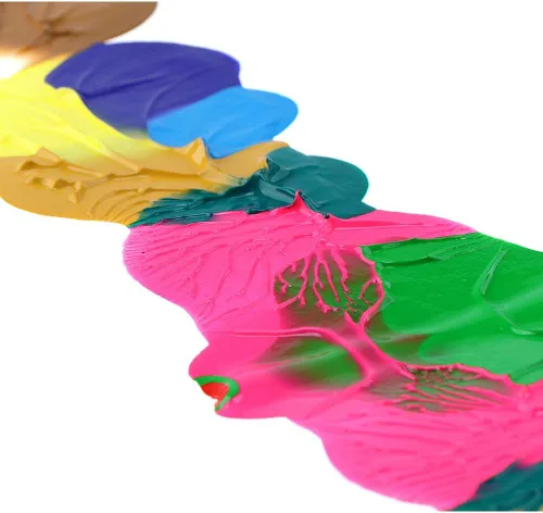 Vista 4 de TRANSON Juego de pintura acrílica de 24 colores con 5 pinceles de pintura no tóxica para lienzo artesanal pintura de arte rupestre