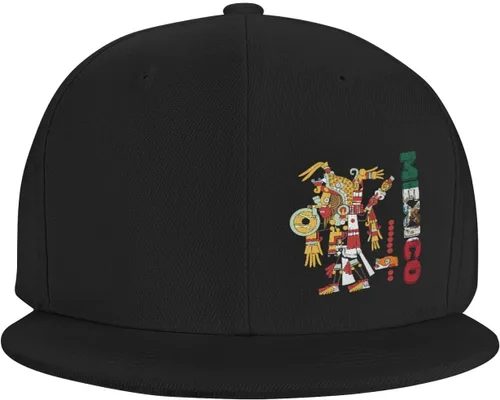Vista 3 de Gorra de béisbol con visera plana ajustable para hombre y mujer, diseño de bandera mexicana