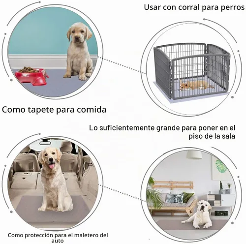 Vista 6 de Parche de hierba para perro grande, césped artificial para entrenamiento de mascotas, almohadilla lavable para orina de cachorro, perfecta