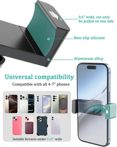 Vista 7 de Soporte de teléfono para cochecito, soporte de teléfono celular con cuello de cisne para cochecito de bebé, carrito de compras, bicicleta