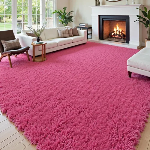 Vista 65 de Alfombras pequeñas de 2 x 3 pies, alfombra negra para dormitorio, alfombra moderna de pelo largo, alfombra pequeña, alfombra de noche esponjosa