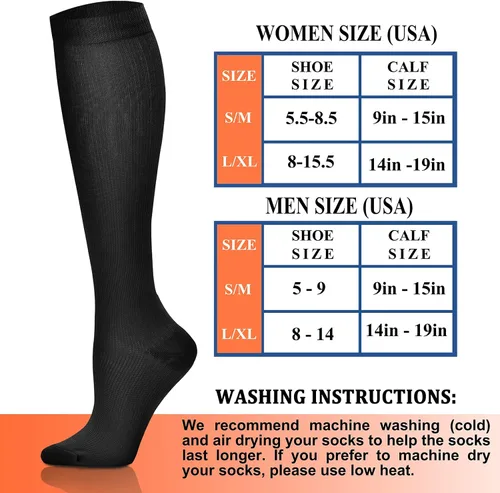 Vista 7 de FEYHAY Calcetines de compresión de cobre (8 pares) de 15-20 mmHg de circulación es la mejor atlética y diaria para hombres y mujeres, correr