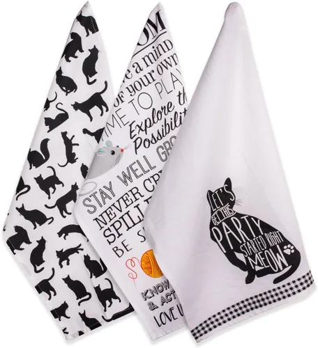 Vista 9 de DII Everyday Pets Kitchen Collection - Juego de toallas absorbentes de cocina, 18 x 28 pulgadas, Beware, 3