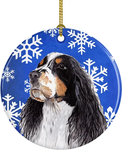 Vista 280 de Caroline's Treasures Cavalier Spaniel - Adorno de cerámica para colgar en el árbol de Navidad, para el hogar, Navidad, fiestas, regalo, 3 pulgadas