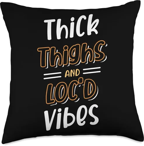 Vista 5 de Locs Afro Dreadlocks Love Natural Beauty Hair Locd Thick Thighs Loc'd Vibes Afro Hair - Almohada africana americana, 16 x 16 pulgadas, multicolor