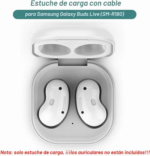 Vista 2 de Kissmart Funda de carga para auriculares Galaxy Buds Live SM-R180 (blanco)
