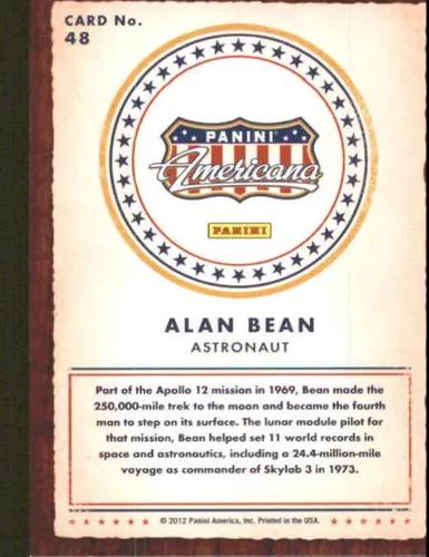 Vista 2 de 2012 Panini Americana Heroes and Legends #48 Alan Bean NonSport NM-MT