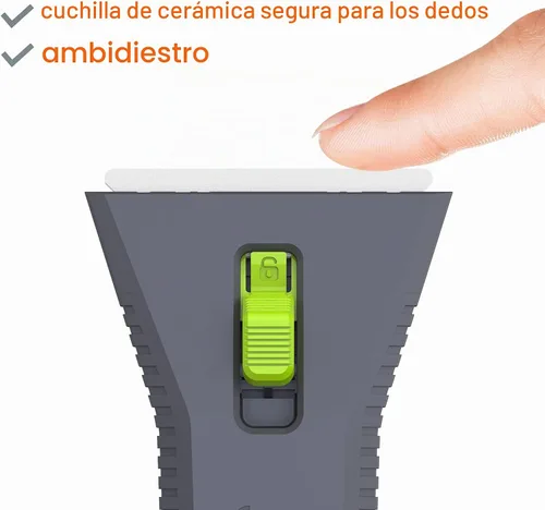 Vista 3 de Slice 10593 Regular - Auto-retráctil, Raspador Utilitario, Hoja de Cerámica se Retrae Automáticamente, Libre de Óxido, Seguro para los Dedos