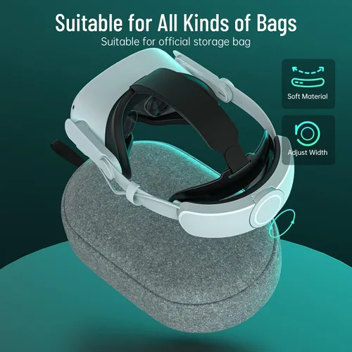 Vista 6 de Head Strap for Oculus Quest 2 Accessories with 6000mah Rechargeable Battery Pack, Okaycat Flip-Adjustable Elite Strap for Meta Quest 2 Balance and