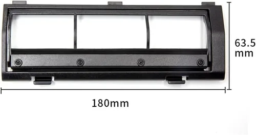 Vista 6 de RichVibe Cubierta protectora de cepillo principal de plástico negro para iHome para AutoVac para Nova S1/S1 Pro/V9, para bObsweep RC400